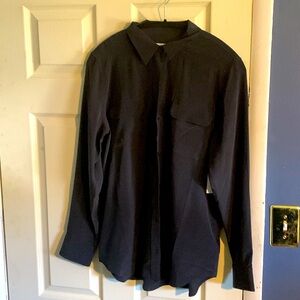 equipment femme black button down shirt ladies size large